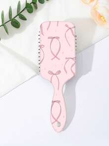 1个可爱方形大号直发气垫梳，樱花蝴蝶结图案按摩气垫梳，生日和节日礼物，送给家人和朋友 - 彩色 - 查看 10