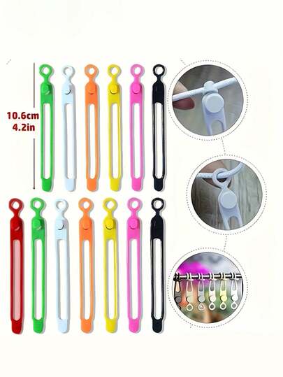 Reusable Silicone Cable Organizer Bag, For Bundling And Organizing Cables, Earphones, USB Chargers, Keychain Holder, Magnetic Silicone Cable Clips, Cord Management Ties, Multi-Function Clips For Food Storage, Earphone Wires