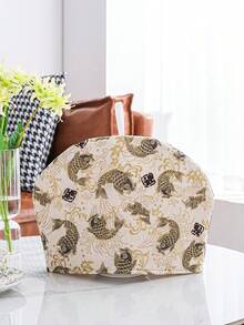 1pc Floral Fabric Insulated Tea Pot Cover, Cotton Dessert Tray Lid - Multicolor - View 5