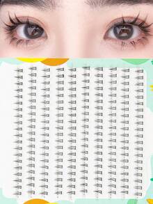 200 Clusters Wholesale Bottom Eyelashes ,C Curl,Segmented Natural Manga Eye, Clear Band ,Individual Lashes For Daily Makeup Extension Eyelashes DIY At Home ,Soft & Be Convenient To Use - C - View 10
