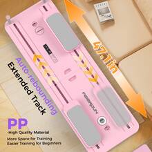 FEIERDUN 300 LBS Weight Capacity Multifunctional Fitness Board With Automatic Rebound, Core Training Ab Roller, Foldable Workout Machines - Full Body Workout Equipment, Home Pilates - Baby Pink - View 6