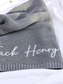 Customized Embroidered Name Baby Stroller Nap Blanket, All-Season Windproof Air Conditioning Blanket, Multi-Purpose Wrap Blanket, Sofa Blanket, Car Blanket, Outdoor Blanket, Customized Embroidered Nap Blanket - Personalized Name Blanket, Customized Family Blanket - Multicolor - View 14