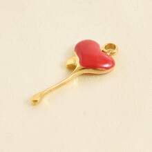 1pc/3pcs Cute Delicate 304 Stainless Steel Electroplated Gold Heart Shaped Fluid Multi-Color Drip Oil Jewelry Pendant Charm Suitable For Handmade DIY Jewelry Making Necklace Bracelet Earrings Accessories - S3265 - View 9