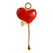 1pc/3pcs Cute Delicate 304 Stainless Steel Electroplated Gold Heart Shaped Fluid Multi-Color Drip Oil Jewelry Pendant Charm Suitable For Handmade DIY Jewelry Making Necklace Bracelet Earrings Accessories - S3265 - View 16