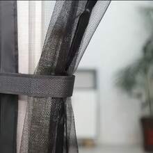 Cửa lưới từ tính tự đóng kín không mối nối – Rào chắn muỗi hiệu quả, an toàn cho trẻ em và thú cưng, đóng mở không cần dùng tay, màn chống muỗi cho cửa sổ. - đen - Xem 6