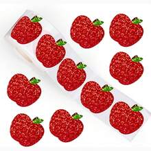 500 Sticker/Roll Apple Color Laser Sticker Label Sealing Sticker Reward Sticker Gift Packaging Sticker Party Small Gift - Multicolor - View 5