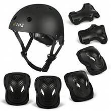Kids Skateboard Protective Gear - màu đen - Xem 9