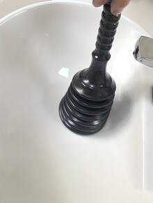 1个专业厨房管道疏通器，家用管道清洁工具，蔬菜管道疏通器，带人体工学手柄的重型皮搋子 - 适用于马桶、浴缸、淋浴房和水槽排水管 - 强力疏通工具，经久耐用且易于清洁 - 家用/商用 - 多色的 - 查看 11