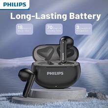 PHILIPS 飞利浦 TAT1199 无线蓝牙耳机，立体声通话降噪低延迟半入耳式耳机，长待机运动游戏耳机，正品飞利浦无线耳机 TAT1199 - 白色 - 查看 2