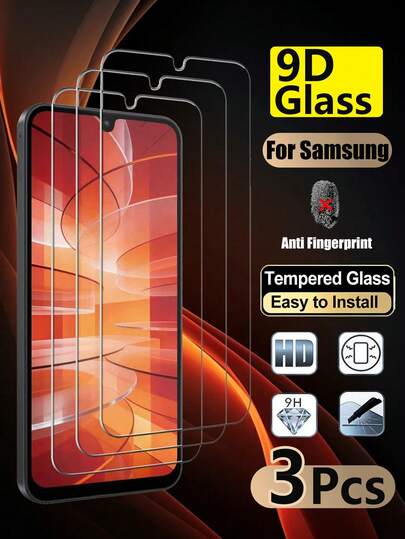 3 Packs - Tempered Glass Screen Protector ForSamsung Galaxy A17 5G, Compatible With Galaxy A16/A15/A14/A56/A54/A55/A05S/A26/A36/S25FE/S24FE/S23FE (9H Hardness, Scratch-Resistant, Bubble-Free) Phone Accessories, Compatible With Phone Cases