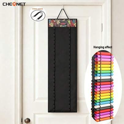 1 pieza Estantería de almacenamiento de doble cara para rollos de vinilo de 48 ranuras, Cheonet, Tamaño: 113cm/44,48in * 33cm/13in, Adecuado para rollos de vinilo y manualidades