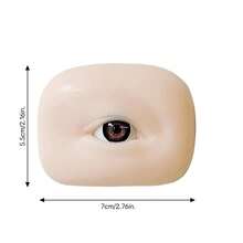 3D硅胶眼部模型，适用于睫毛嫁接、眉妆和眼妆练习，可重复使用的眼部艺术学习工具，眉毛纹身和眼部艺术展示架 - 彩色 - 查看 4