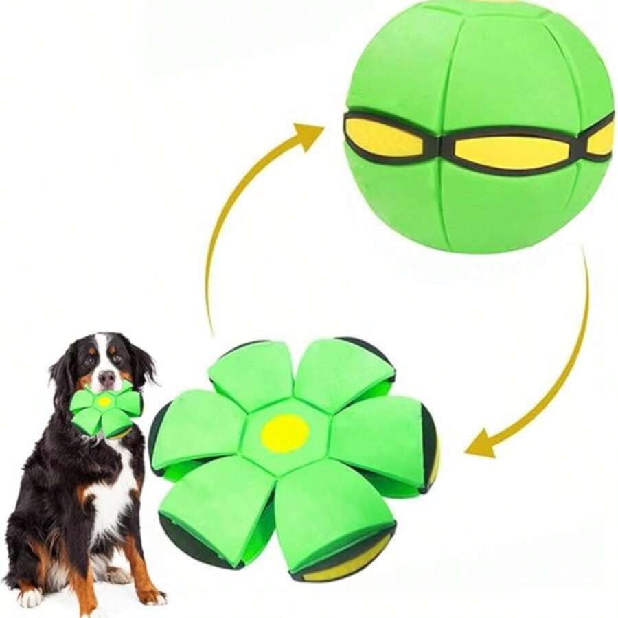 1 Pet Toy Ball - Variable Toy Disc - Dog Toy Disc - Suitable For Interaction And Play With Dogs, Cats, Outdoor Games. Dog Ball Is Suitable For Small, Medium And Large Dogs. Portable Creative Disc Ball, Treadable Magic Ball. Suitable For Outdoor Pet Activities.