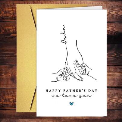 1pc Humorous Father'S Day Greeting Card, Birthday Invitation, Or Gift. This Card Expresses Love For Fathers, Features A Poem, And Is Ideal For Spring Birthdays And Father'S Day Celebrations