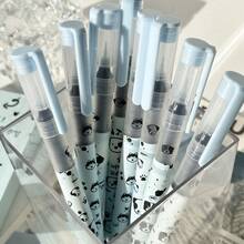 Bộ 1 bút bi vẽ hình chó, ngòi 0.5mm viết trơn tru, kiểu INS, khô nhanh, thích hợp cho học sinh thi cử và viết chữ thư pháp. - 4 bút bi khô nhanh - Xem 5