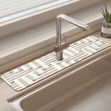 1pc, Sink Faucet Suction Pad, Drainage Pad, Kitchen, Bathroom Sink, Countertop, Drainage Pad, Diatomite Washbasin, And Cuttable Quick-Drying Pad. - Multicolor - View 2