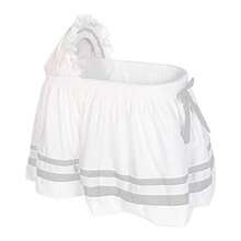 Baby Doll Bedding Modern Hotel Style II Bassinet Skirt Grey - Gris - Ver 2