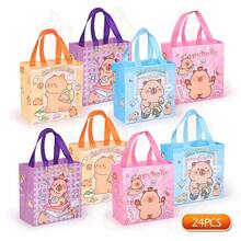 CARRIECUR Felt Material Hamster Pattern Gift Bag With Handle, Multi-Color Hamster Theme Birthday Baby Shower Easter Christmas Wedding Bridal Shower Party Decor Reusable Candy Gift Bag - View 8