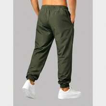 Men's Athletic Tactel Pants With Pockets – Lightweight, Comfortable - Moss Green - View 4