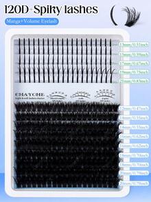 Spikes+120D+140D+160D -3D Super Fluffy Soft Comfortable High-Quality DIY Eyelash Clusters Russian Lash Extensions Kit Spikes Lash Individuals 3D Volume Eyelash Clusters D-Curly Lash Clusters Kit 13-20MM DIY Eyelash Extensions,2 Styles Lash Clusters Spike Lashes Individual Lash Clusters At Home - Baby Blue - View 4