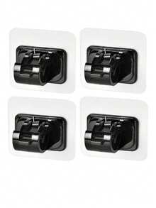 5pcs No Drill Wall Hooks, Hanging Hooks For Bathroom, Bedroom, Closet, Entryway - Black - View 13