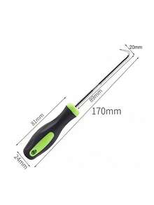 园艺助手重型金属除草耕作钩 - 锋利齿尖带保护套，有效去除杂草、石块和苔藓，耐用的建筑工具，适用于花园维护、草坪护理、裂缝除草、铺路接缝清洁、窗纱紧固件更换钩、垫圈拆卸钳，多功能坚固金属钩，用于除草、土壤清洁、庭院除草、苔藓清除等园艺手工具 - 多款式 - 查看 9