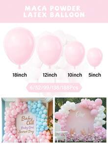 18 Stück/12 Stück/10 Stück/5 Stück (unterschiedliche Menge) rosa Luftballons, geeignet für Geburtstag, Verlobung, Prinzessin, Junggesellinnenabschied und rosa Themen Dekoration (inklusive Bänder und Bindetool) - Übersicht 2