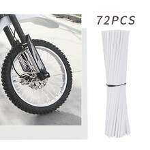 72pcs Colorful PVC Spoke Skins 24cm Wheel Rim Spoke Protectors, Universal For Motorcycle & Bicycle, Modification & Decoration Accessories - Multicolor - View 19