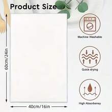 2pcs Microfiber Dishcloth Set (With Bread And Honey Watercolor Print Pattern), Dish Towel, Decorative Kitchen Dishcloth, Absorbent Tea Towel, Suitable For Cooking, Baking, Housewarming Gift, Cleaning Supplies, And Bathroom - 2-piece Set 40*60cm - View 4