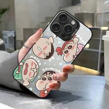 Funda de teléfono con diseño de dibujos animados de Crayon Shin-chan para Phone17air, 16, 15, 14, 13, 12, 11 - z8 - Ver 12