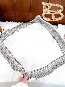 2pcs Women's Silk Scarf Set With Zinc Alloy Scarf Clips - Multicolor - View 10