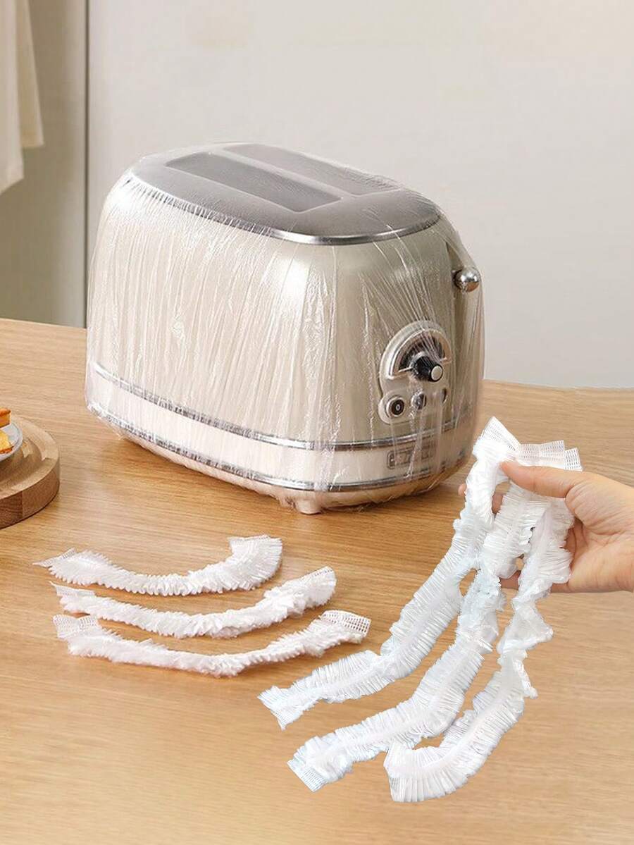 Bộ 100/50/10 chiếc bọc chống bụi co giãn, màng bọc chống bụi và chống thấm nước cho thiết bị gia dụng, bọc bảo vệ thiết bị trong suốt, bọc bảo quản nhà bếp, bọc bảo vệ nhà cửa khi đi du lịch và công tác.