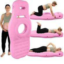 加厚孕妇床垫，舒适孕妇睡垫，带头部和腹部孔的孕妇枕（适合侧睡孕妇），孕妇游泳池漂浮垫（用于腹部按摩） - 彩色 - 查看 13