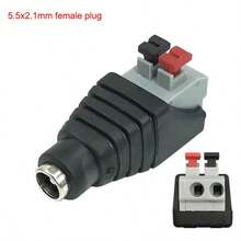 Solder-Free Male And Female Terminal Blocks. DC5-24V 5.5x2.1mm Connecting Wire Terminal - Button Version - View 3