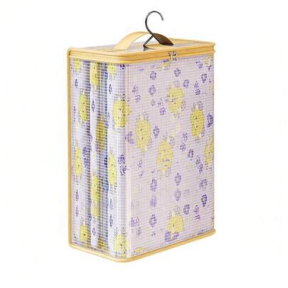 1PC Hanging Garment Bag With Hook, Clear Mesh Dustproof Clothes Storage Bag For Coats, Suits, Dresses, Closet, Wardrobe, Hanging Organizer For Long Clothes