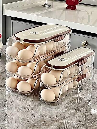Hộp đựng trứng có cửa bên hông, giá đựng trứng di động, hộp sắp xếp trong tủ lạnh.