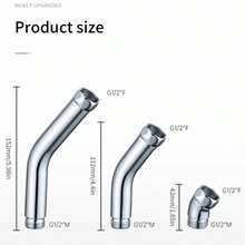 1pc Shower Head Elbow Adapter, Adjustable Shower Arm Extension For Handheld To Overhead Shower Conversion, Stainless Steel Swivel Connector, Easy Installation For Shower Head Upgrade - Multicolor - View 7