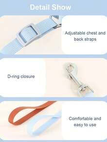 Pet Vest Traction Rope Dog Cartoon Three-Dimensional Accessories Teddy Walking Dog Rope Cat Going Out Chest And Back Protection - Dark Green - View 6