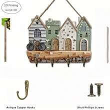 Wooden 2D "Home Sweet Home" Wall Decor Key Holder - Multicolor - View 19