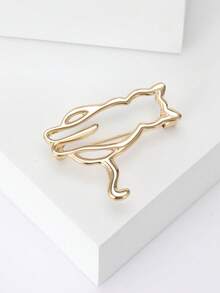 极简主义亮面猫咪胸针 - 动物造型别针，男女皆宜，休闲派对饰品/朋友礼物/徽章装饰 - 貓 - 查看 6