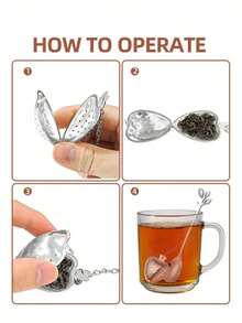 1/100/200pcs Wedding Favor Set Wedding Guest Return Gifts,Wedding Souvenirs,Includes Heart,Shaped Tea Infuser,Mini Tea Spoon,Thank You Card,Transparent Organza Bag,Suitable For Birthdays,Parties,Wedding Party Supplies,Favors,Guest Gifts - Multicolor - View 5