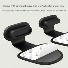 5 nút bịt chống thất lạc và chống bụi, tương thích với cổng sạc Apple, Android, Type-C, chất liệu silicon, giúp ngăn ngừa bụi bẩn và thất lạc. - màu đen - Xem 4