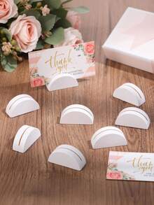 Bộ 12/6 giá đỡ số bàn bằng gỗ thanh lịch - Hình bán nguyệt, thích hợp cho đám cưới, tiệc bãi biển, sinh nhật và các sự kiện ngoài trời. Giá đỡ thẻ tên và đồ trang trí, trang trí bàn tiệc cưới, giá đỡ thẻ tên/dấu hiệu bàn tiệc cưới, định vị bàn ăn. - A - Xem 8