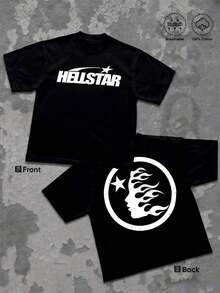 2026Vintage Streetwear 220g T Shirt 1pcs Retro Graphic 100% Cotton Y2K Swag Men Clothes, Double Sided Star And Flame Graphic TShirt, Cosmic Style Digital Printed T Shirt Gifts For MenLoose And Comfortable,Casual And Easy-Goin,High-Quality Wax Printed Cotton Retro FashionBrand T-Shirt, Men's T-Shirt, Beach Must-Have, Men's Summer T-Shirt, Holiday Gift, Perfect Gift,Graphic Tees Women,Graphic Tee,Shirts - Black - View 12