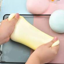 1pc 10cm Super Large Cheese Ball, Jumbo Fluffy Slime Ball Squeeze Toy, Suitable For Teens & Adults As Stress Relief, Perfect Gift For Graduation, Wedding, Outdoor Toy, Party Supplies, Holiday Gift - Multicolor - View 9