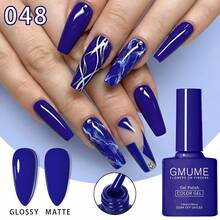 GMUME 7.5毫升 0.26盎司 7色凝胶指甲油套装 石板灰 天空蓝 水蓝 蔚蓝 皇家蓝 靛蓝 深海蓝 海蓝 平静色调 可卸UV LED彩色凝胶指甲油套装 所见即所得 单瓶单色 沙龙DIY居家美甲 持久高光泽 夏季冬季 海滩度假 节日 专业美甲美容用品 显色凝胶指甲油 女士礼物 美人鱼冷色调 顺滑涂抹套装 - 彩色 - 查看 8