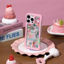 1pc Aloha Beach Collage Phone Case | Tropical Summer Vibe With Disco Ball & Seashell Prints | No Border Design Compatible With IPhone17/17Air/17PRO/17PROMAX/16/7/8/11/12/13/14/15/X/XR/Xs/Plus/Pro/Pro Max/SE2 - Multicolor - View 5