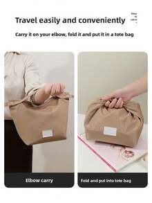 1pc Japanese Style Lunch Box Bag, Hand-Held Insulated Bento Bag, New Large Capacity Waterproof Office Worker Commuting With Food Picnic Bag - Multicolor - View 7