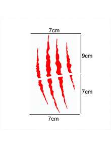 Monster Claw Line Graphic Stickers For Motorcycle Helmet, DIY Motorcycle Fuel Tank/Scooter Body Decor - Multicolor - View 6