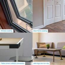 1卷自粘泡沫隔热胶带 - 门窗密封条、隔音、空调密封，25毫米宽 x 20毫米厚 x 196.85英寸长，黑色 - 25mmX20mmX5m 1卷 - 查看 9